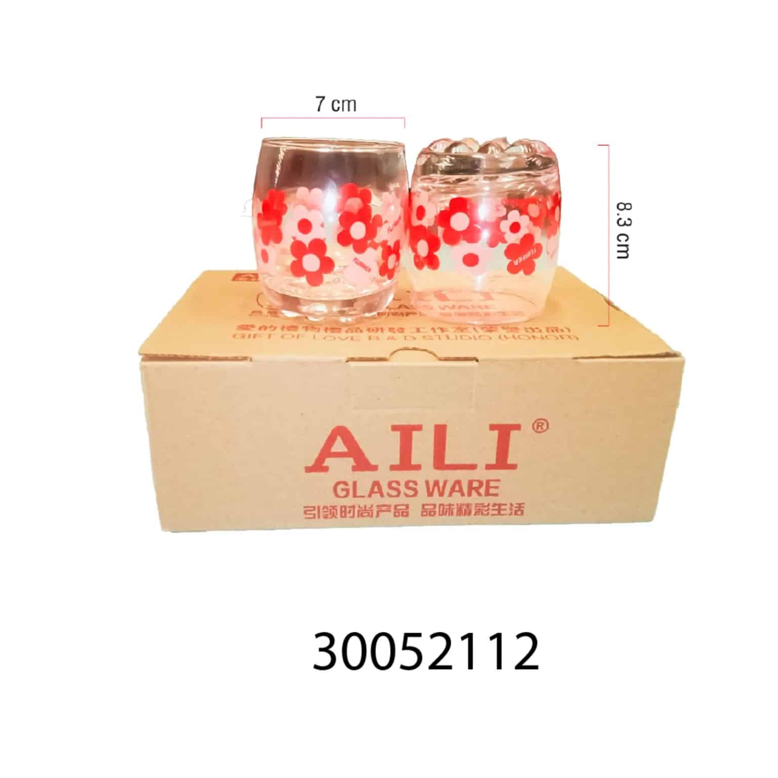 แก้วลายดอก (ความจุ 204ml.)