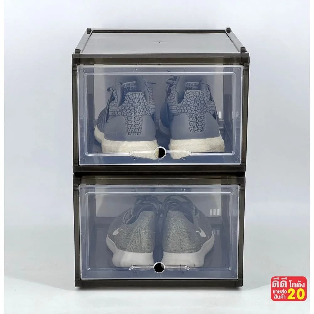 กล่องรองเท้า ฝาสไลด์ Big Shoes (สีขาวใส) 1