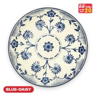 ลายครามดอกเดซี่ เถาวัลย์ + ดอกกลาง รหัสลาย BLUE-DAISY