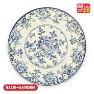 ลายครามดอกไม้เต็มใบ ช่อกลาง รหัสลาย BLUE-GARDEN
