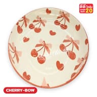 ลายเชอร์รี่ + โบว์ (ส้มแดง) รหัสลาย CHERRY-BOW