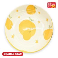ลายส้มเหลืองลูกใหญ่ + ดาว (ขอบเหลือง) รหัสลาย ORANGE-STAR