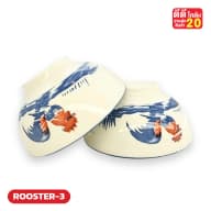 ตราไก่หงอนแดงหางคราม (ขอบคราม) รหัสลาย ROOSTER-3