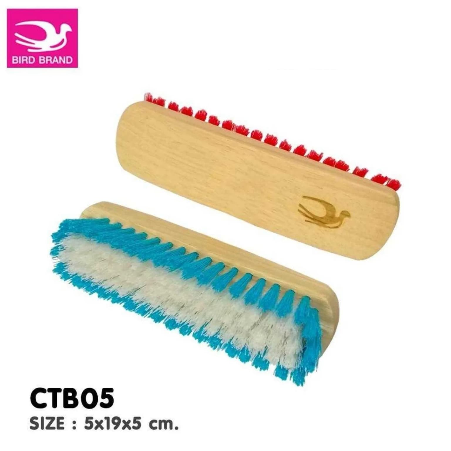 แปรงน้ำขนสองสี ตรานก (ไม่มีด้าม) CTB05 1