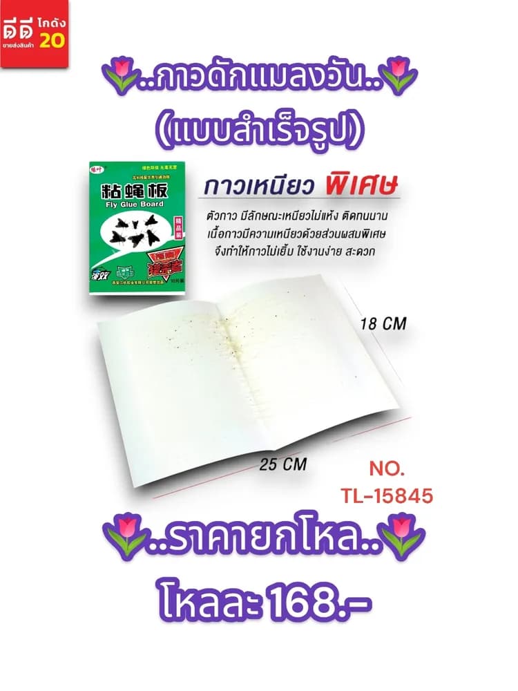 แผ่นดักแมลงวัน (แพ็ค 10 แผ่น) 1