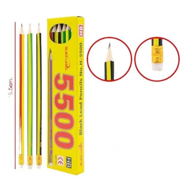 ดินสอไม้ 5500 HB (กล่องแหลือง) 9607 1