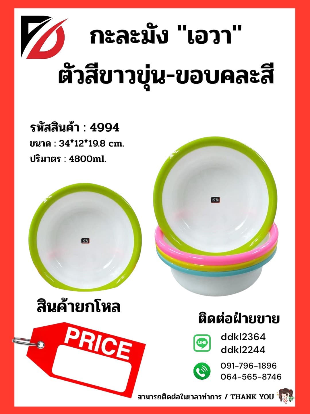 กะละมังขอบสี-เอวา 1