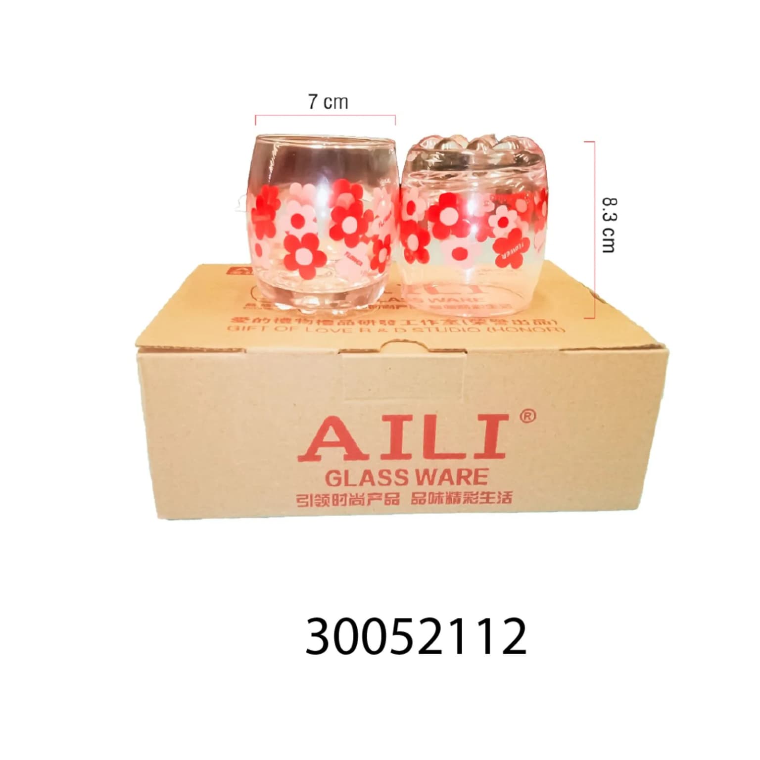 แก้วลายดอก (ความจุ 204ml.) 1