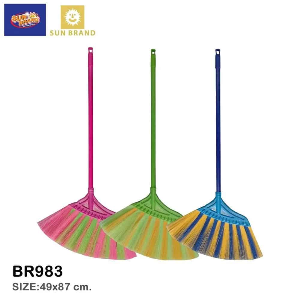 ไม้กวาดพลาสติกขน PET (ขน 2 สี) BR983/2