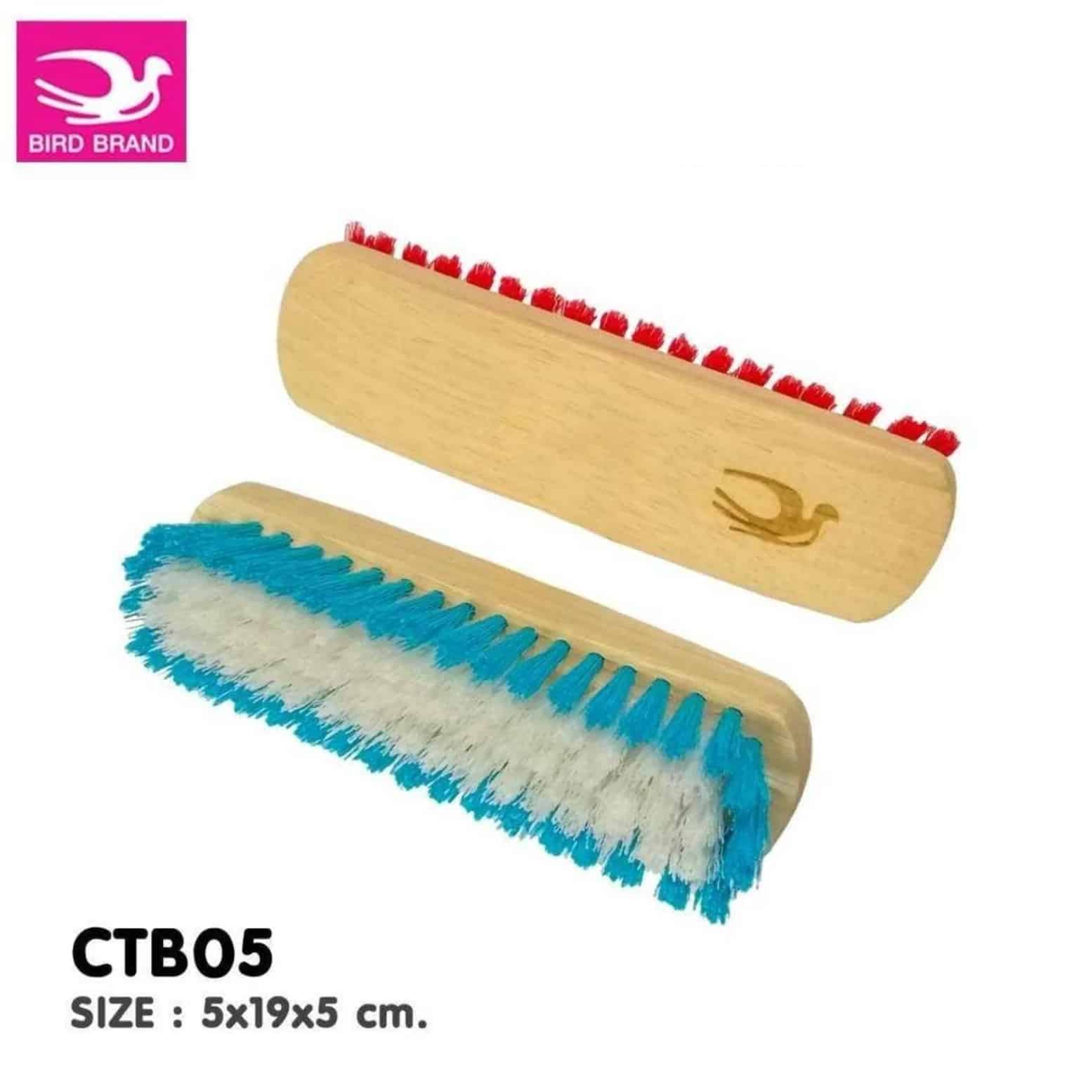 แปรงน้ำขนสองสี ตรานก (ไม่มีด้าม) CTB05