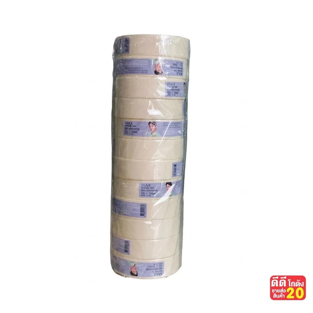 เทปกาวกระดาษกาวย่น 1 นิ้ว Nuvo Max (LB) สีธรรมชาติ (24mm.*10y(9m.)) 1